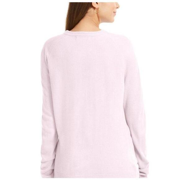 Karen Scott Petite Luxsoft Button Cardigan Pink Ice PM - Picture 2 of 3